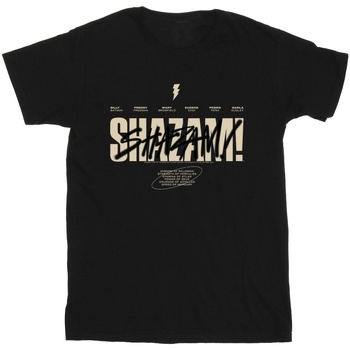Vêtements Homme T-shirts manches longues Dc Comics Shazam Fury Of The Gods Vandalised Logo Noir