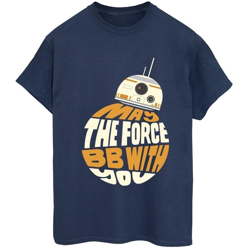 Vêtements Femme T-shirts manches longues Disney May The Force BB8 Bleu
