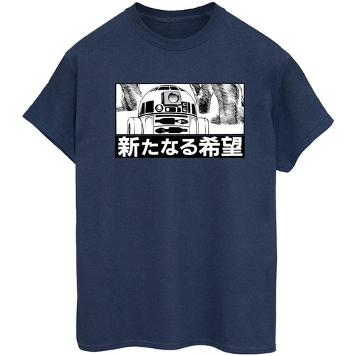 Vêtements Femme T-shirts manches longues Disney R2D2 Japanese Bleu