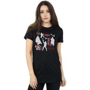 Vêtements Femme T-shirts manches longues Disney The Last Jedi First Order Silhouettes Noir
