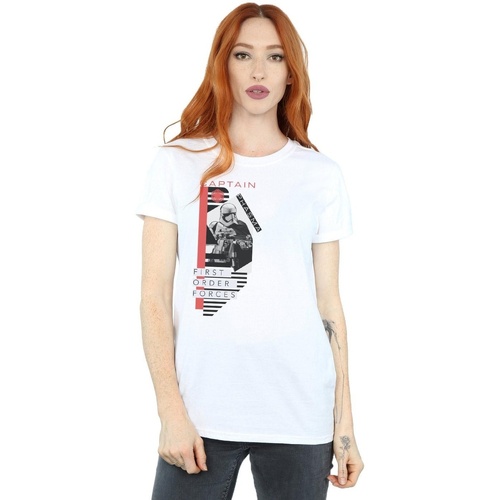 Vêtements Femme T-shirts manches longues Disney The Last Jedi Captain Phasma Blanc