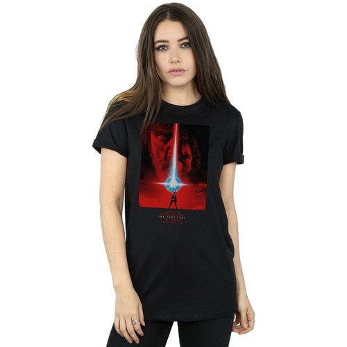 Vêtements Femme T-shirts manches longues Disney The Last Jedi Red Poster Noir