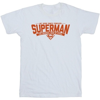Vêtements Homme T-shirts manches longues Dc Comics Superman Hero Dad Blanc