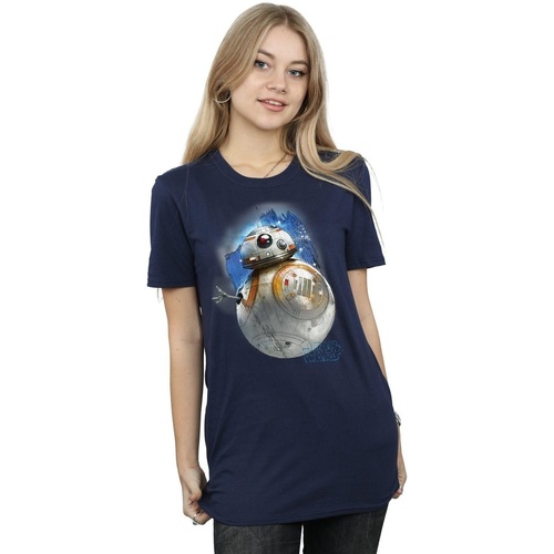 Vêtements Femme T-shirts manches longues Disney The Last Jedi BB-8 Brushed Bleu