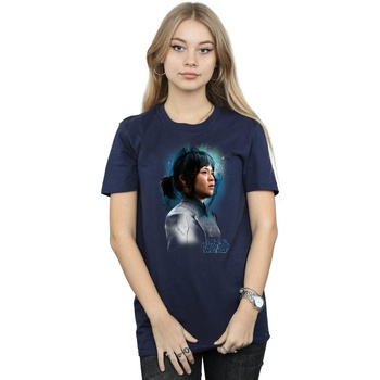 Vêtements Femme T-shirts manches longues Disney The Last Jedi Rose Tico Brushed Bleu