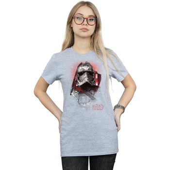 Vêtements Femme T-shirts manches longues Disney The Last Jedi Captain Phasma Brushed Gris