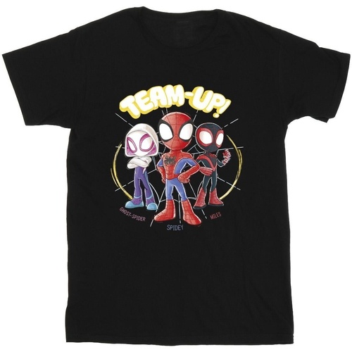 Vêtements Homme T-shirts manches longues Marvel Spidey And His Amazing Friends Sketch Noir