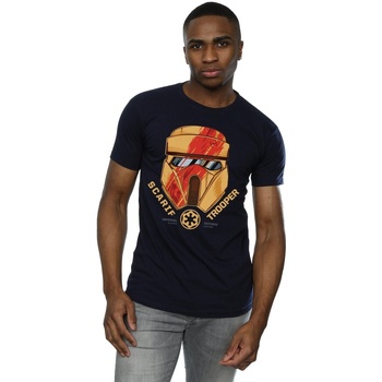 Vêtements Homme T-shirts manches longues Disney Rogue One Scarif Shore Trooper Bleu