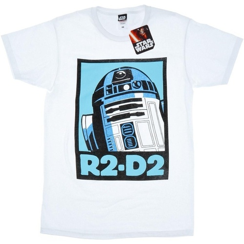 Vêtements Homme T-shirts manches longues Disney R2-D2 Poster Blanc