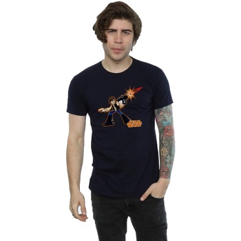 Vêtements Homme T-shirts manches longues Disney Han Solo Character Bleu