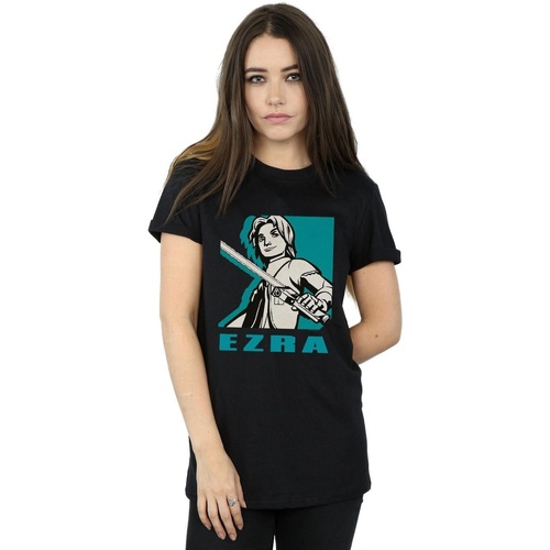 Vêtements Femme T-shirts manches longues Disney Rebels Ezra Noir