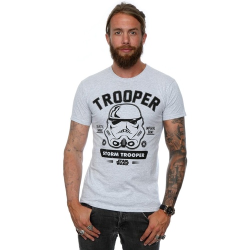 Vêtements Homme T-shirts manches longues Disney Stormtrooper Collegiate Gris