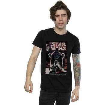 Vêtements Homme T-shirts manches longues Disney Darth Vader Towering Comic Noir