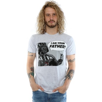 Vêtements Homme T-shirts manches longues Disney Darth Vader Pop Art Gris