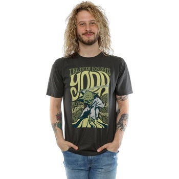 Vêtements Homme T-shirts manches longues Disney Yoda Rock Poster Multicolore