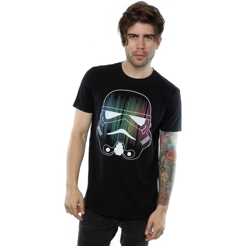 Vêtements Homme T-shirts manches longues Disney Stormtrooper Vertical Lights Noir