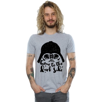 Vêtements Homme T-shirts manches longues Disney Darth Vader Come To The Dark Side Sketch Gris