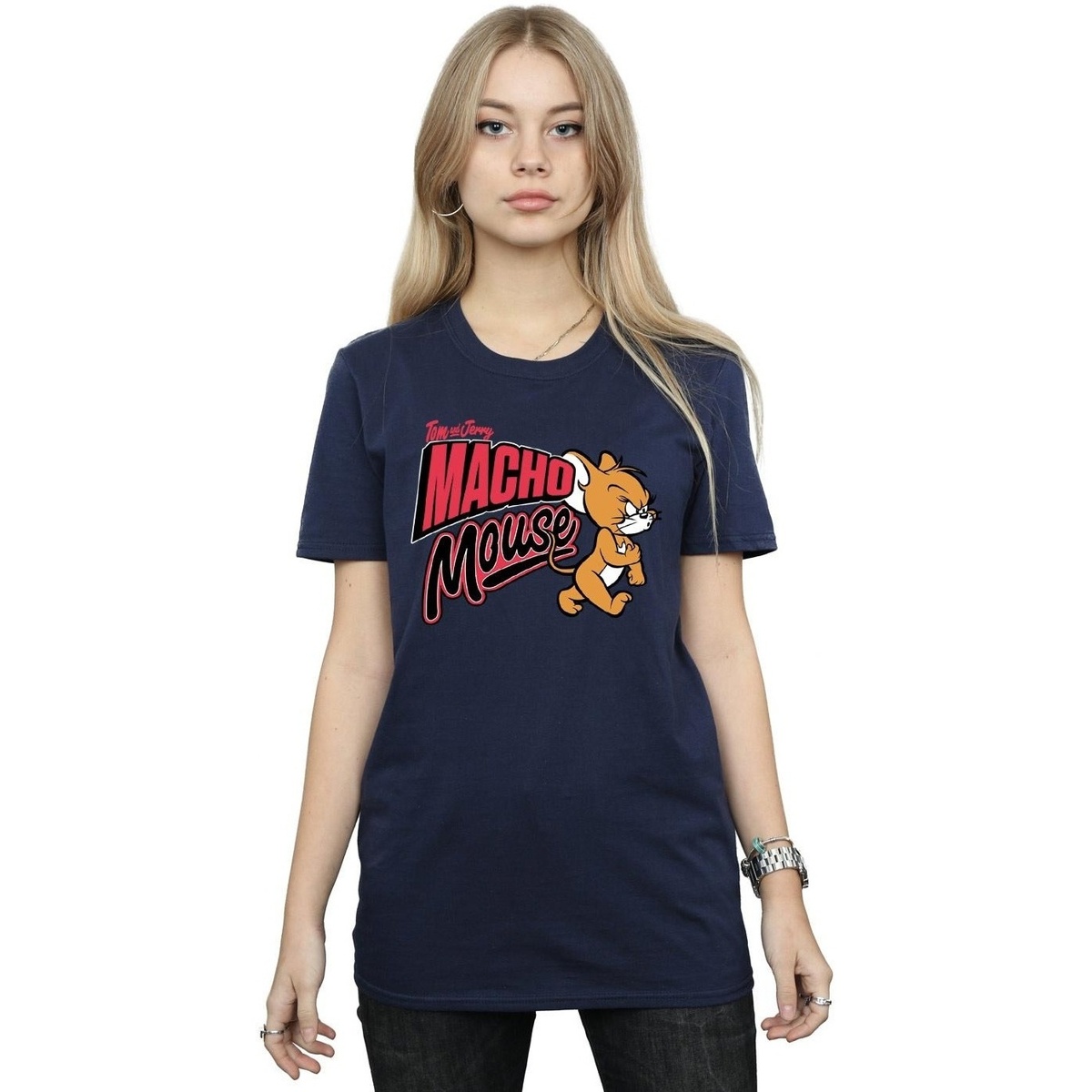 Vêtements Femme T-shirts manches longues Dessins Animés Macho Mouse Bleu