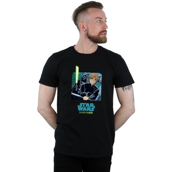 Vêtements Homme T-shirts manches longues Disney Vader And Luke Anime Noir