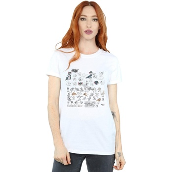 Vêtements Femme T-shirts manches longues Dessins Animés Cartoon Dept Blanc