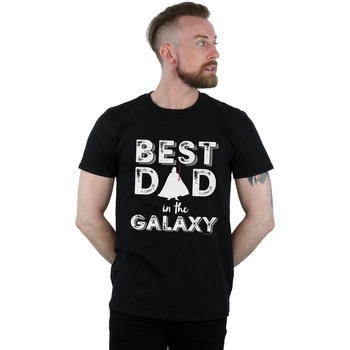Vêtements Homme T-shirts manches longues Disney Best Dad In The Galaxy Noir