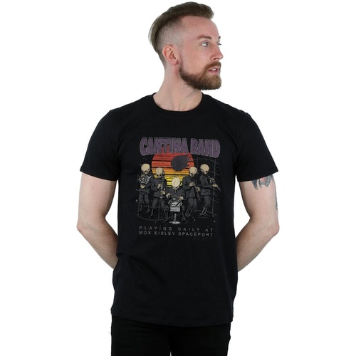 Vêtements Homme T-shirts manches longues Disney Cantina Spaceport Noir