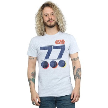 Vêtements Homme T-shirts manches longues Disney Retro 77 Death Star Gris