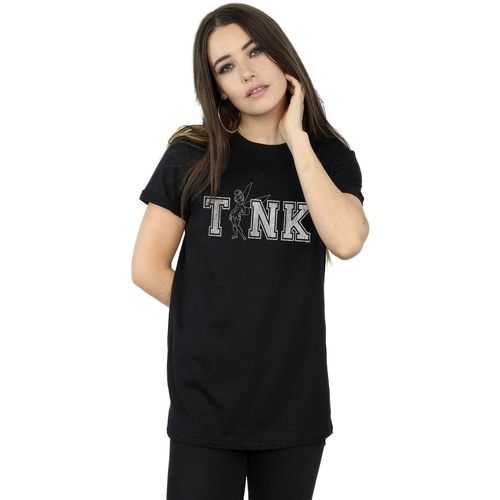 Vêtements Femme T-shirts manches longues Disney Tinker Bell Collegiate Tink Noir