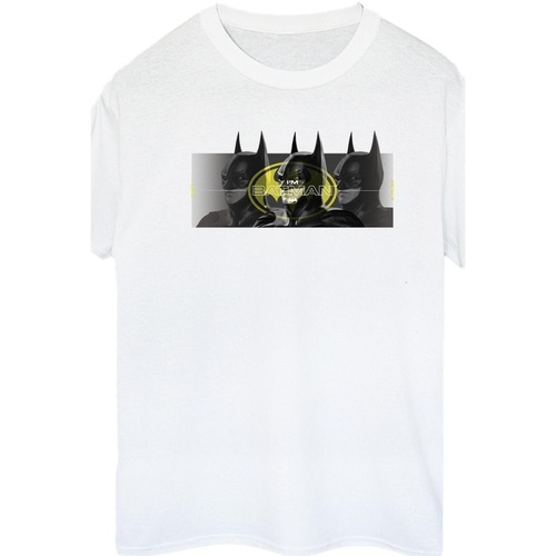 Vêtements Femme T-shirts manches longues Dc Comics The Flash Batman Portraits Blanc