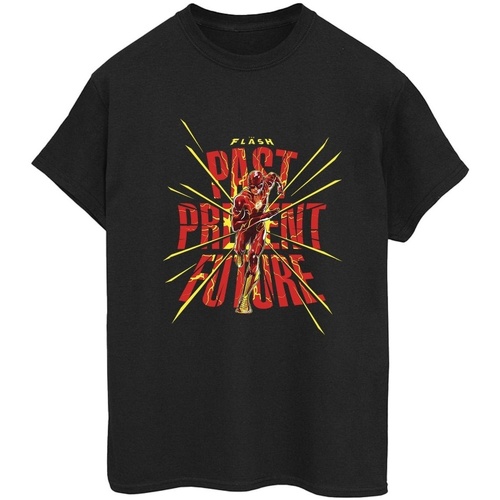 Vêtements Femme T-shirts manches longues Dc Comics The Flash Past Present Future Noir