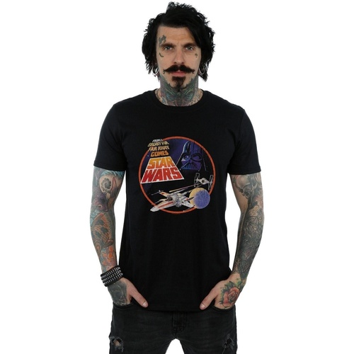 Vêtements Homme T-shirts manches longues Disney From A Galaxy Far Far Away Noir