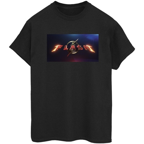 Vêtements Femme T-shirts manches longues Dc Comics The Flash Movie Logo Noir