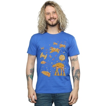 Vêtements Homme T-shirts manches longues Disney Gingerbread Battle Bleu