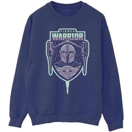 Vêtements Homme Sweats Disney The Mandalorian Fierce Warrior Patch Bleu