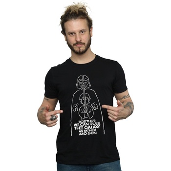Vêtements Homme T-shirts manches longues Disney Rule The Galaxy Noir