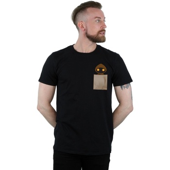 Vêtements Homme T-shirts manches longues Disney Jawa Pocket Print Noir
