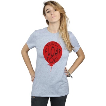 Vêtements Femme T-shirts manches longues It Pennywise You'll Float Too Gris