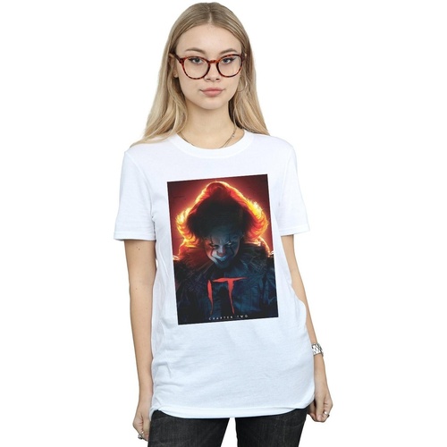 Vêtements Femme T-shirts manches longues It Chapter 2 Pennywise Poster Blanc