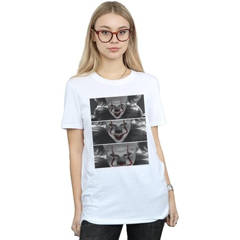 Vêtements Femme T-shirts manches longues It Chapter 2 Pennywise Photo Close-Up Blanc