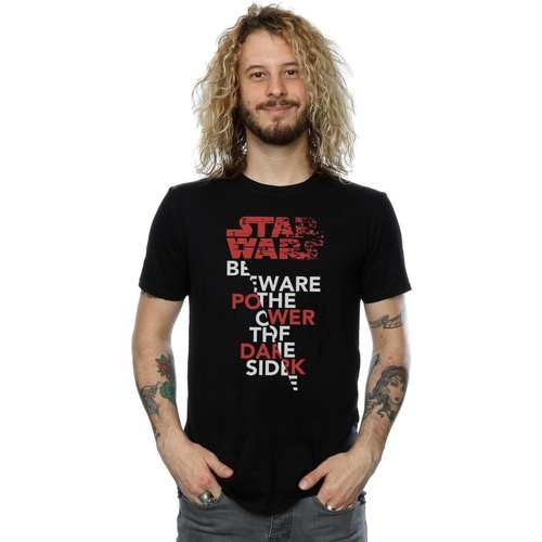 Vêtements Homme T-shirts manches longues Disney The Last Jedi Power Of The Dark Side Noir