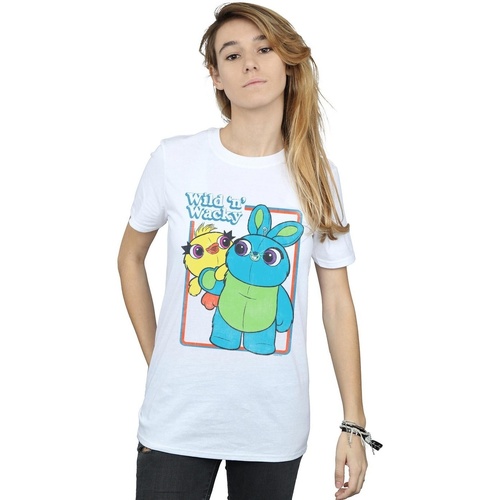 Vêtements Femme T-shirts manches longues Disney Toy Story 4 Duck And Bunny Wild And Wacky Blanc