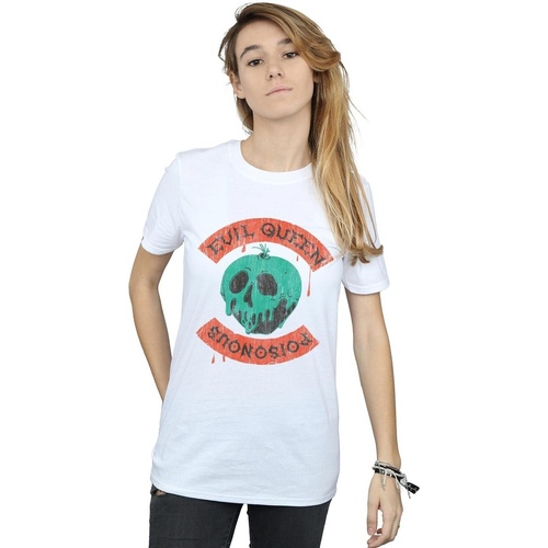 Vêtements Femme T-shirts manches longues Disney Poisonous Skull Apple Blanc