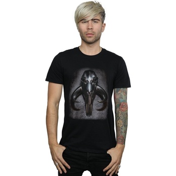 Vêtements Homme T-shirts manches longues Disney The Mandalorian Mythosaur Skull Noir