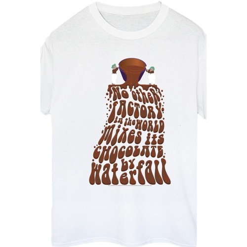 Vêtements Femme T-shirts manches longues Willy Wonka Chocolate Waterfall Blanc
