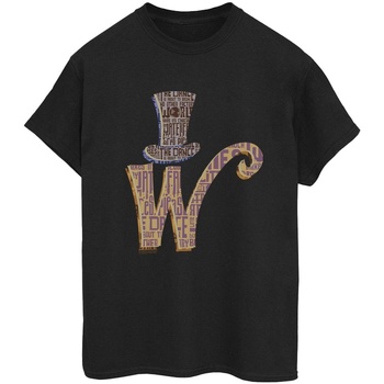 Vêtements Femme T-shirts manches longues Willy Wonka W Logo Hat Noir