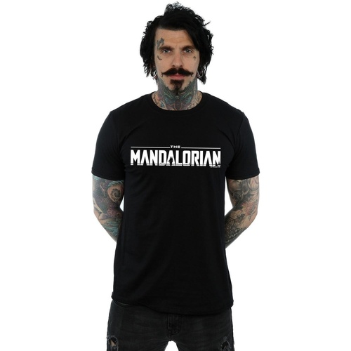 Vêtements Homme T-shirts manches longues Disney The Mandalorian Logo Noir