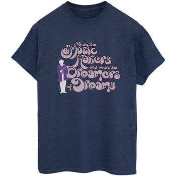 Vêtements Femme T-shirts manches longues Willy Wonka Dreamers Text Bleu