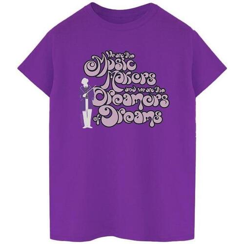 Vêtements Femme T-shirts manches longues Willy Wonka Dreamers Text Violet