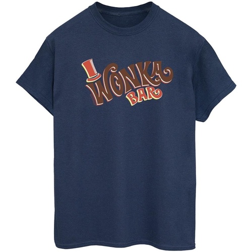 Vêtements Femme T-shirts manches longues Willy Wonka Bar Logo Bleu