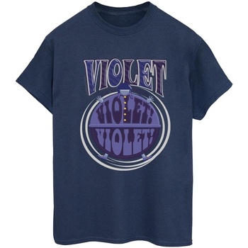 Vêtements Femme T-shirts manches longues Willy Wonka Violet Turning Violet Bleu